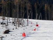 Snowmaking with snow lances in Tatranská Lomnica