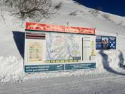 Large information boards in the ski area