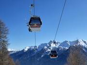 The gondola lift takes guests up to the ski resort