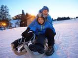 Evening tobogganing and night skiing
