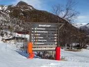 Slope signage in Hemsedal