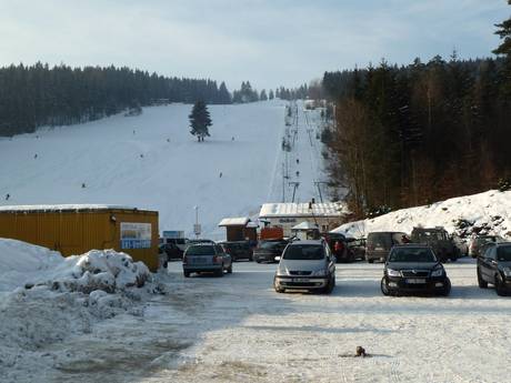 Fichtel Mountains (Fichtelgebirge): access to ski resorts and parking at ski resorts – Access, Parking Klausenlift – Mehlmeisel