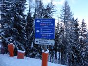 Slope signage on the Reiteralm