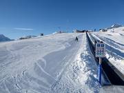 Easy practice slope on Corviglia (Runzöl)