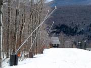 Snow guns at the beginner's area in the valley