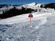 Slope signposting in the ski resort of Grasgehren