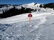 Slope signage in the Grasgehren ski area