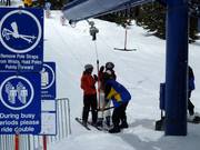 At the drag lift, the bar is always handed to you.