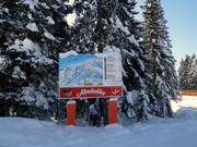 Information board in the ski area
