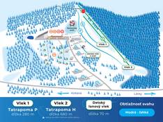 Trail map Látky-Prašivá