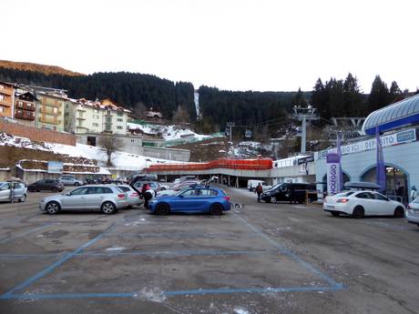 Skirama Dolomiti: access to ski resorts and parking at ski resorts – Access, Parking Paganella – Andalo