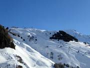 View of the challenging Grind downhill run