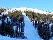 View of the difficult slope Highway