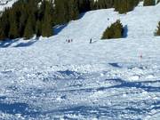 Difficult ski route at Aberg-Langeck