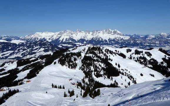 Skiing in Pass Thurn