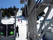 Assistance is often provided with boarding at the button lift