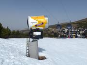 High-performance snow cannon in the Sierra Nevada ski resort