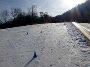 Conveyor belt near the valley station of the 4-seater chairlift
