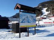 Slope map at the Kvitfjell valley station