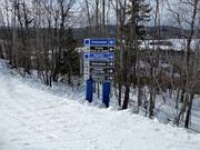 Slope signage in the Tremblant ski area