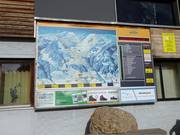 Piste map showing current operating information at the Hörnerbahn lift base station