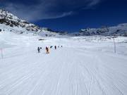 Easy slopes at Plan Maison in Breuil-Cervinia