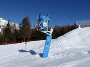 High-performance snow cannon in the Alpe Lusia ski area