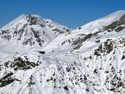 View of the connecting lifts Flexenbahn and Trittkopf
