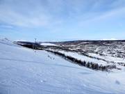 View from the Tänndalen ski area to Lake Malmagen