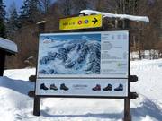 Trail map at the Schwinbach lift