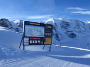 Information board at the Diavolezza mountain station