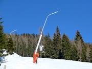 Snowmaking with lances on the slope