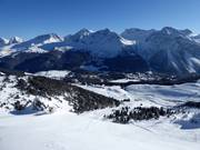View over Arosa and the Black Diamond Slope