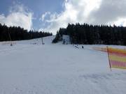 Easy slope at the conveyor belt in the valley