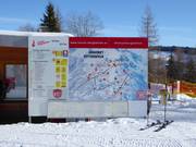 Slope map with current operating information at the Faschingalmbahn