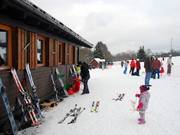 The bar in the ski hut