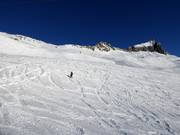 Powder slopes between Gütsch and Schneehüenerstock