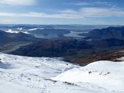 View from High Street over the Treble Cone ski area with Lake Wānaka