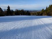 Groomed slope in the Idre Fjäll ski area