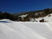 Gently sloping terrain