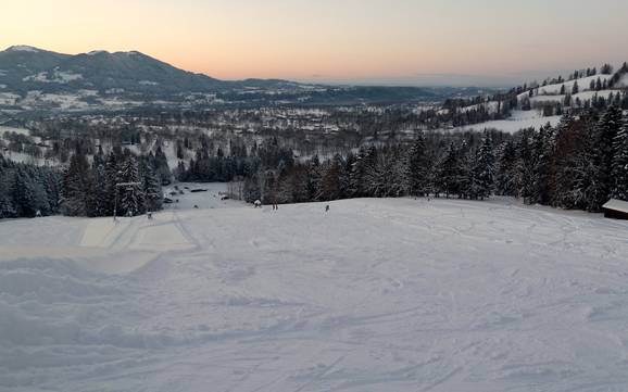 Skiing near Gaißach