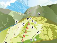 Trail map Solang Nullaha (Kullu Valley)