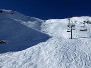 Freeride slope at the Lai Alv chairlift