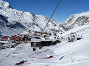 View of the hotel village Zürs