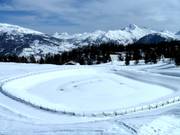 Reservoir lake in the Monti della Luna