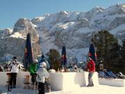 Snow bar in the ski area of Gröden
