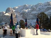 Snow bar in the ski resort of Val Gardena