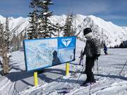 Slope map in the ski area