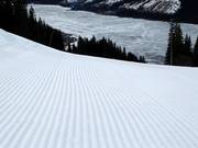 Groomed slope in the Åre ski resort