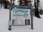Slope map in the ski resort